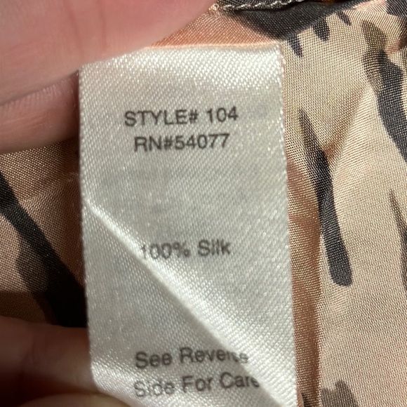 Cabi #104 Pink Brown Silk Sleeveless Top Medium - Picture 5 of 6